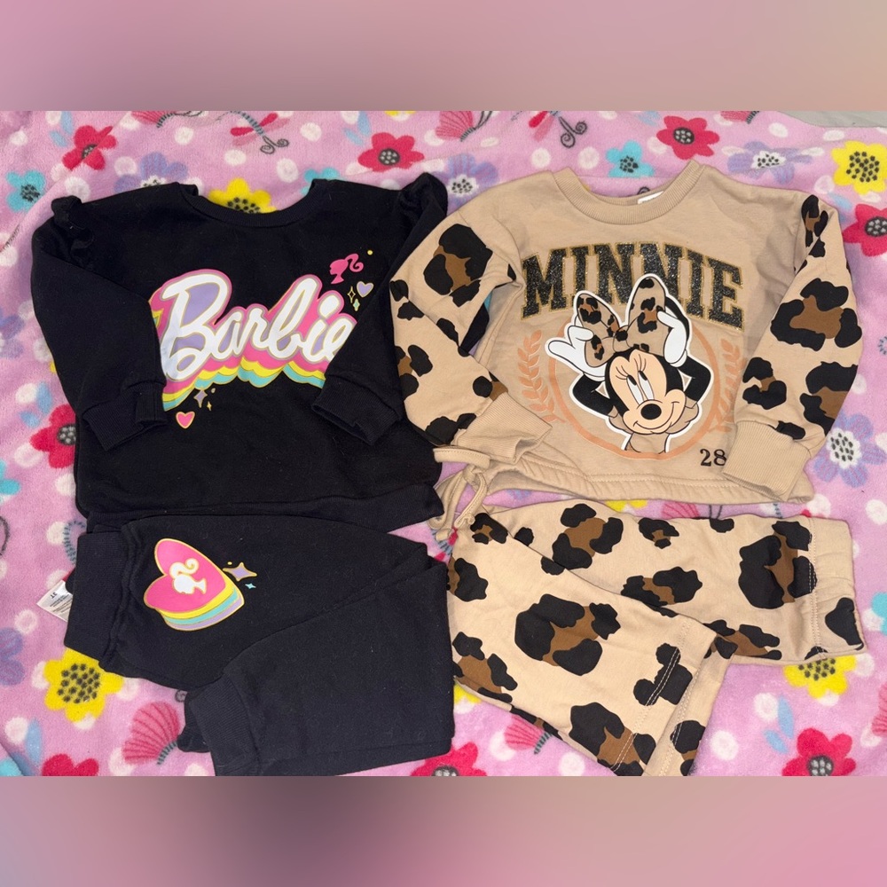 Toddler Girl Barbie & Minnie Mouse 2PC Bundle